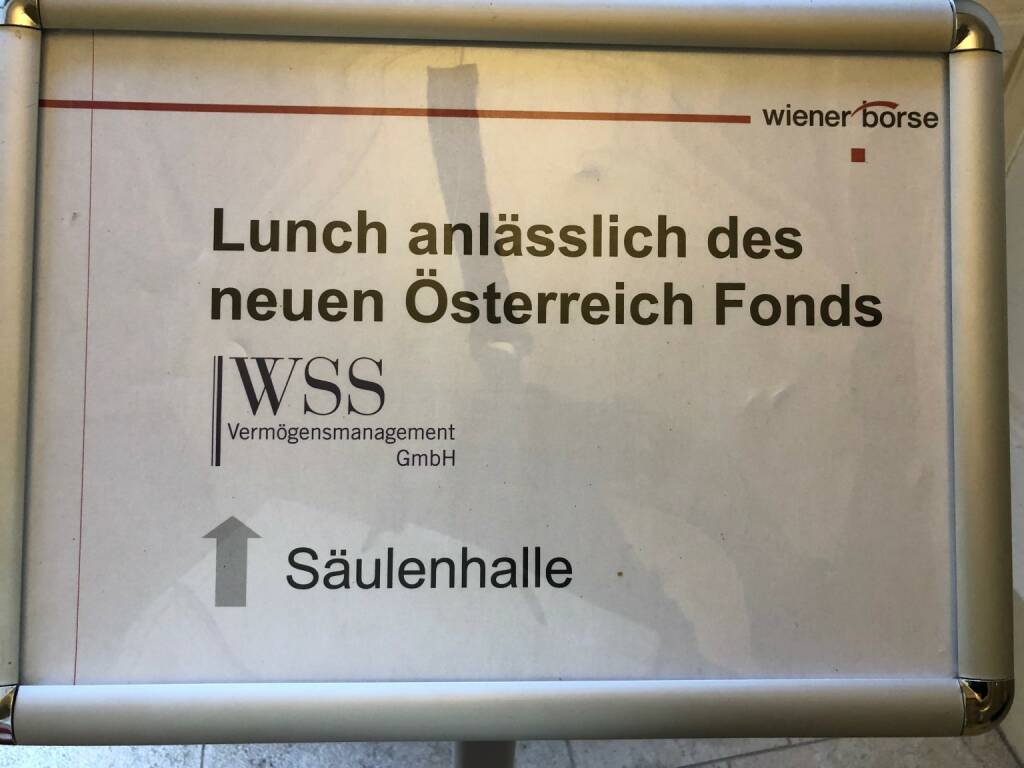 Lunch, Wiener Börse, WSS Vermögensmanagement Österreich Fonds (22.10.2018) 