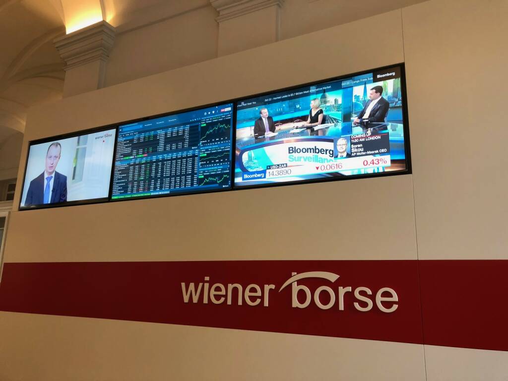 Wiener Börse, Eingangshalle, ATX,  (22.10.2018)