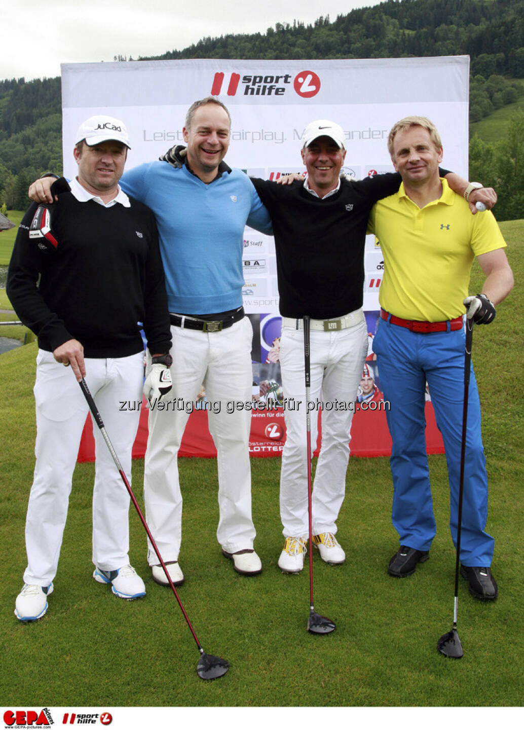 Sporthilfe Golf Trophy, GCC Schladming. Franz Huber, Uwe Zisser, Christian Bauchinger und Harald Rodler, Foto: GEPA pictures/ Harald Steiner