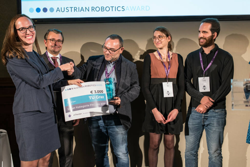 Grant Thornton Austria GmbH: Austrian Robotics Awards Premiere: Fullhouse, spannende Vorträge, lachende Gewinner und ein Sonderpreis, Fotocredit:Moritz Nachtschatt, © Aussendung (29.10.2018) 