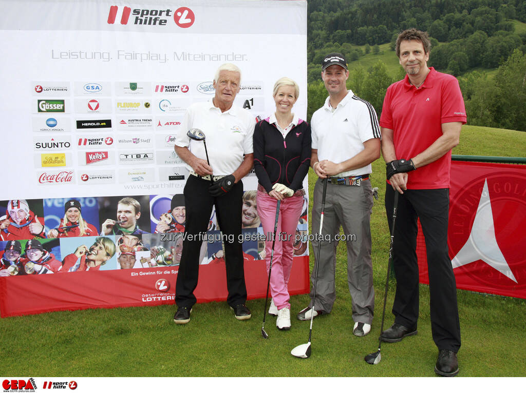 Sporthilfe Golf Trophy, GCC Schladming. Robert Tritscher, Heidi Neururer, Georg Wernicke und Michael Etschmaier, Foto: GEPA pictures/ Harald Steiner (17.06.2013) 