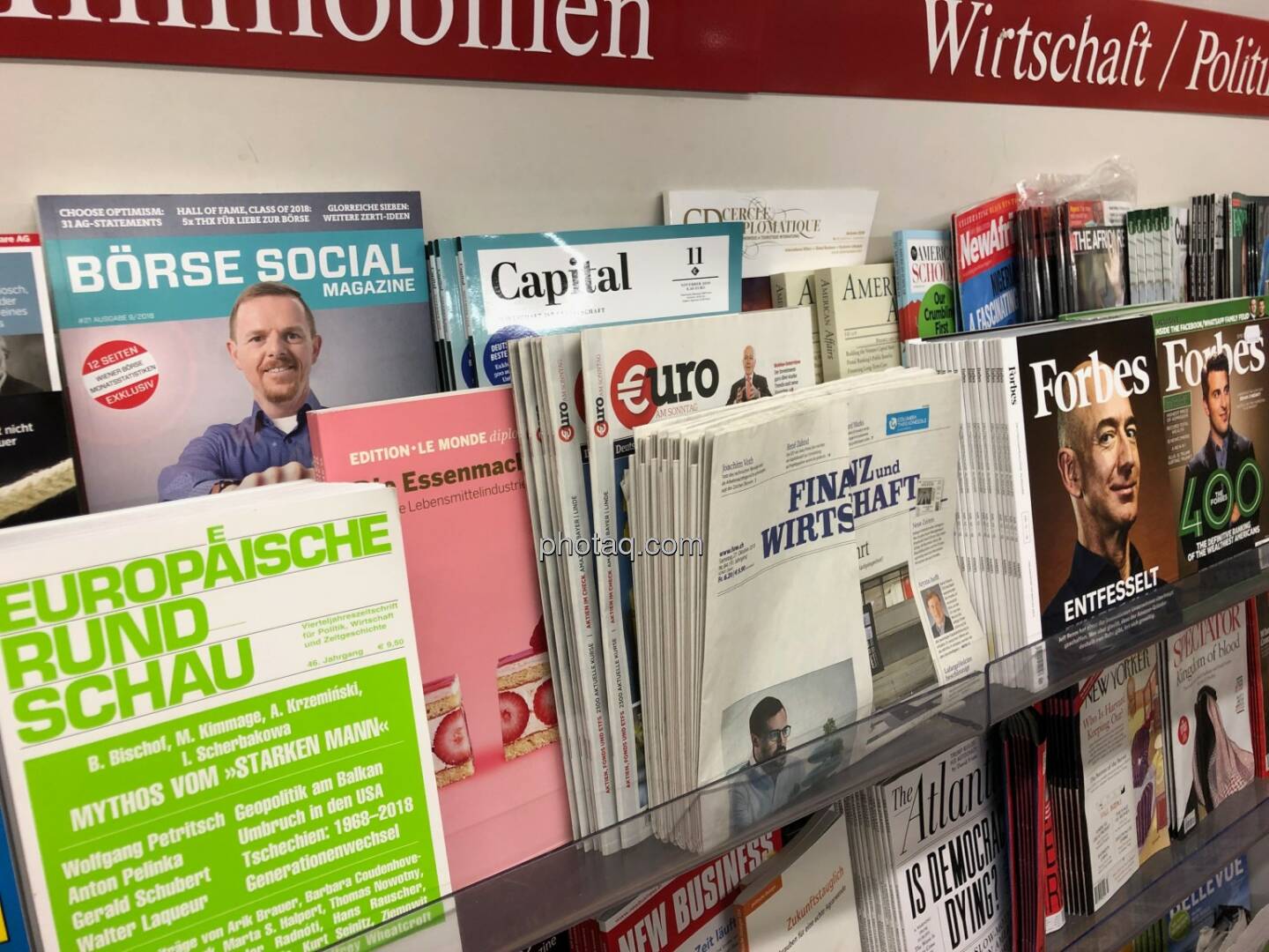 Börse Social Magazine #21, Kiosk, Morawa, Christian Hendrik Knappe, Jeff Bezos, Forbes