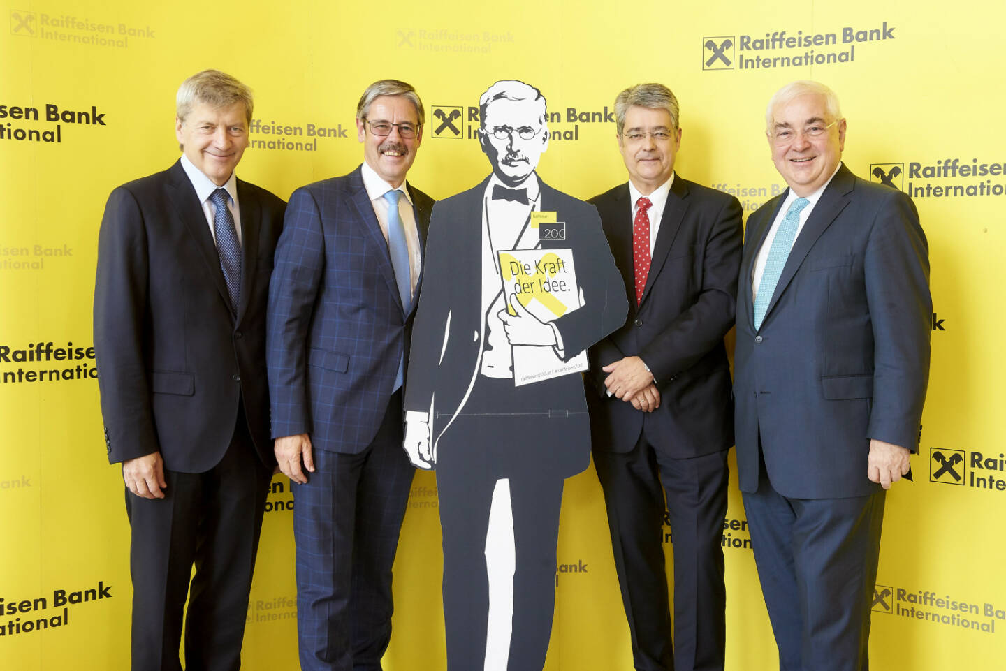 Die Raiffeisen Bank International AG lud um traditionellen Weltspartagsempfang. Im Bild: Johann Strobl, Erwin Hameseder, Wolfgang Hesoun, Walter Rothensteiner, Credit: Sabine Klimpt