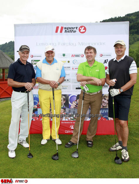 Sporthilfe Golf Trophy, GCC Schladming. Gerhard Peinhaupt, Heinz Strassegger, Helmut Hoeflehner und Manfred Breitfuss, Foto: GEPA pictures/ Harald Steiner (17.06.2013) 