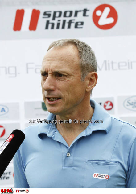 Sporthilfe Golf Trophy, GCC Schladming. Geschaeftsfuehrer Anton Schutti (Sporthilfe) beim Interview, Foto: GEPA pictures/ Harald Steiner (17.06.2013) 