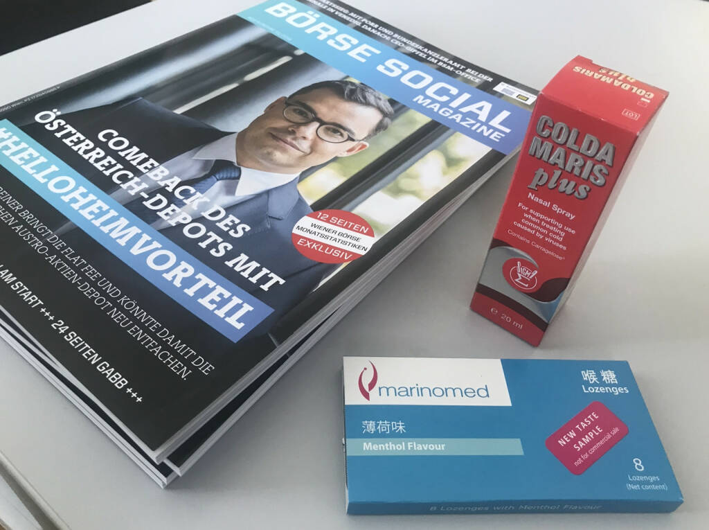 marinomed-Produkte Colda Maris plus und marinomed Menthol Flavour (16.11.2018) 