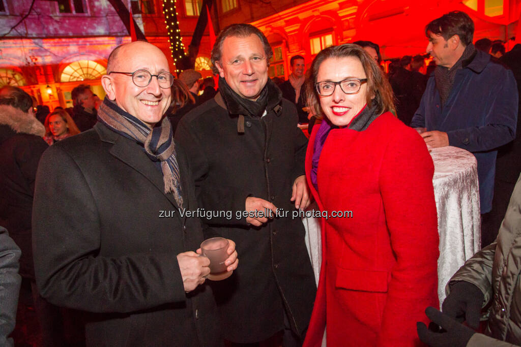 Ludwig Nießen (Wiener Börse), Waltraud Kaserer (Lenzing), © Wiener Börse AG/APA-Fotoservice/Juhasz (23.11.2018) 