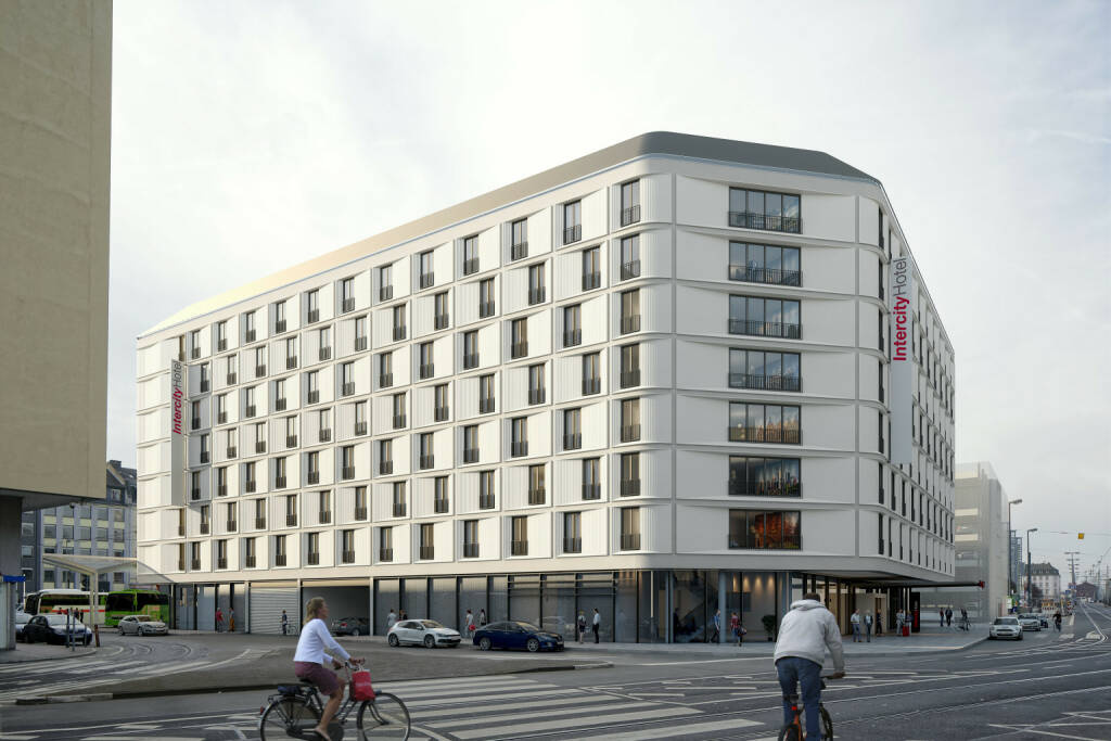 CA Immo: IntercityHotel Frankfurt Hauptbahnhof Süd, Credit: CA Immo
blick von nordosten entlang der mannheimer straße
stand: mrz-18 (01.12.2018) 