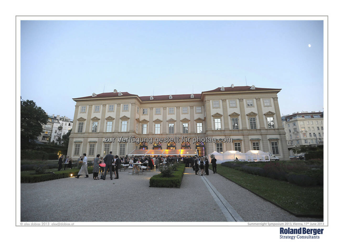 Das Gartenpalais Liechtenstein beim Roland Berger Summernight Symposium