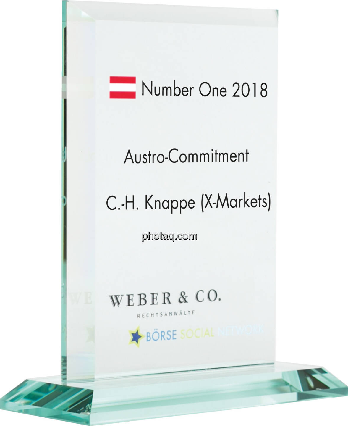 Number One Awards 2018 - Austro-Commitment Christian-Hendrik Knappe (X-markets)