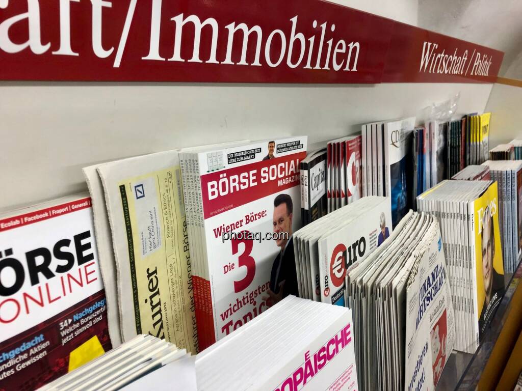 Börse Social Magazine #24, Kiosk, Morawa, Christoph Boschan, Wiener Börse, © photaq.com (21.01.2019) 
