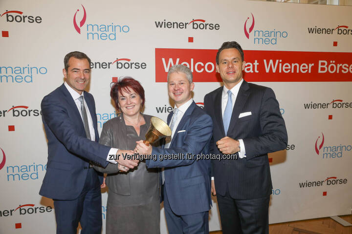 Pascal Schmidt, Eva Prieschl-Grassauer, Andreas Grassauer (Marinomed), Christoph Boschan (Wiener Börse)