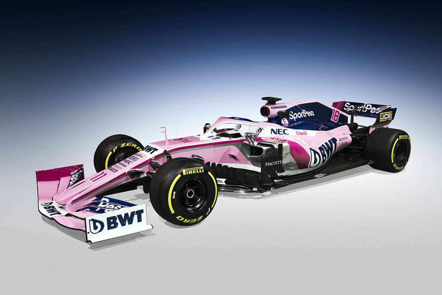 BWT - Die Best Water Technology Gruppe (ehelmals börsenotiert) bleibt in der Saison 2019 Teamsponsor (Principal Sponsor) in der Formel 1. Die zwei von BWT unterstützten pinken Boliden mit den Fahrern Sergio Perez und Lance Stroll gehen dieses Jahr als SportPesa Racing Point F1 Team an den Start. Credit: BWT