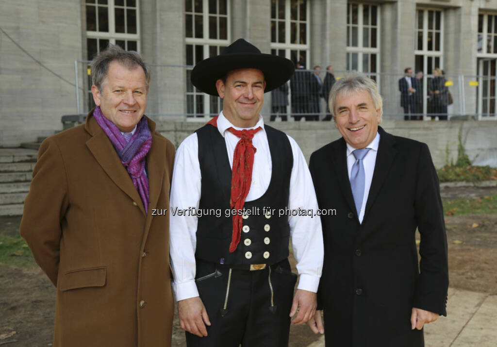 Eduard Zehetner, Mario Lachmann, Oberbürgermeister Jürgen Roters beim Gerling Quartier Richtfest Köln (c) Immofinanz (15.12.2012) 