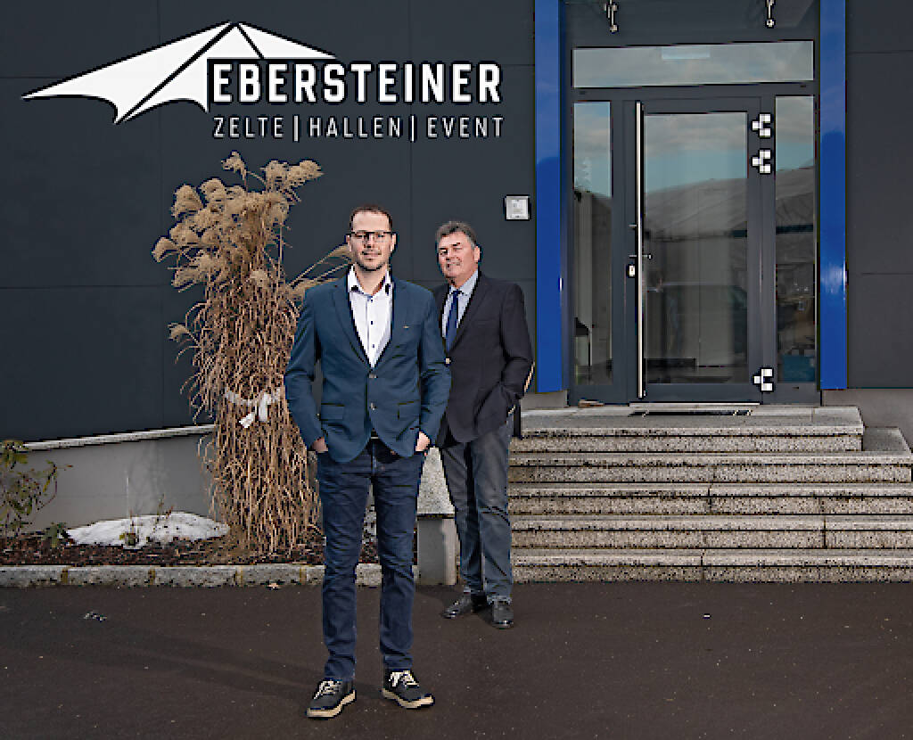 Ebersteiner GmbH: Generationenwechsel beim EVENT-ZELT-Profi Ebersteiner, Gründer Heinrich Ebersteiner übergibt das Unternehmen an Sohn Markus; Fotocredit:MARKSTEIMER JOHANN (25.02.2019) 