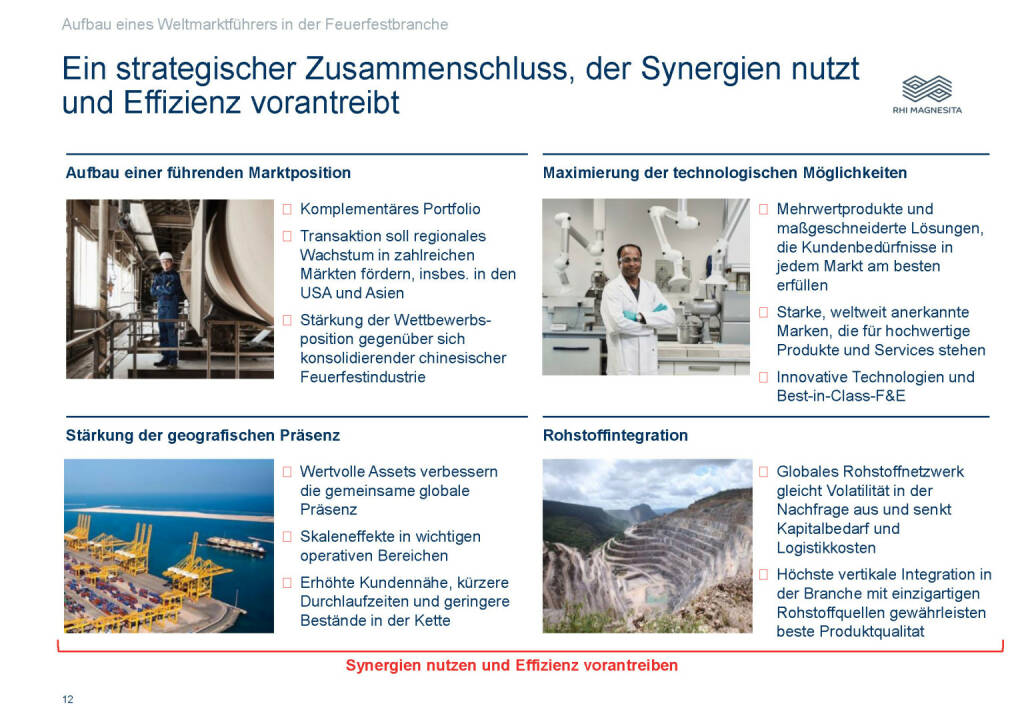 RHI Magnesita - Ein strategischer Zusammenschluss, der Synergien nutzt und Effizienz vorantreibt (08.03.2019) 