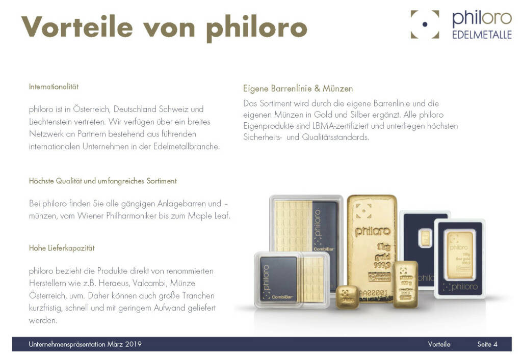 Philoro - Vorteile von philoro (08.03.2019) 