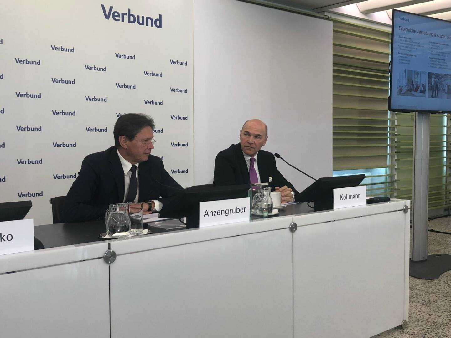 GJ 2018 Pressekonferenz mit Verbund-CEO Wolfgang Anzengruber und CFO Peter Kollmann
