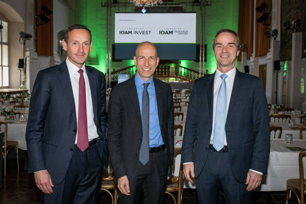 Spängler IQAM Investmentforum 2019 - Vorsprung durch Wissen im Faktor Investing: von links Markus Ploner (Spängler IQAM Invest), Martin Kocher (IHS), Rolf Strauch (ESM); Credit: Spängler IQAM Invest (28.03.2019) 