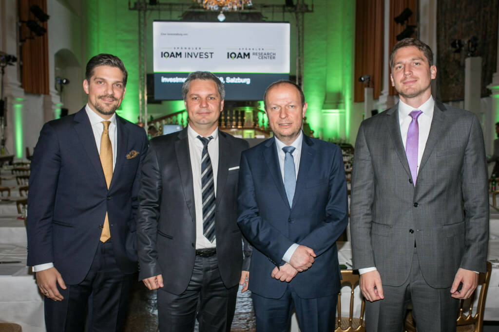 Spängler IQAM Investmentforum 2019 - Vorsprung durch Wissen im Faktor Investing: Matthias Zeinitzer, Thomas Steinberger, Thomas Dangl, Matthias Kröpfel (alle Spängler IQAM Invest), Credit: Spängler IQAM Invest (28.03.2019) 