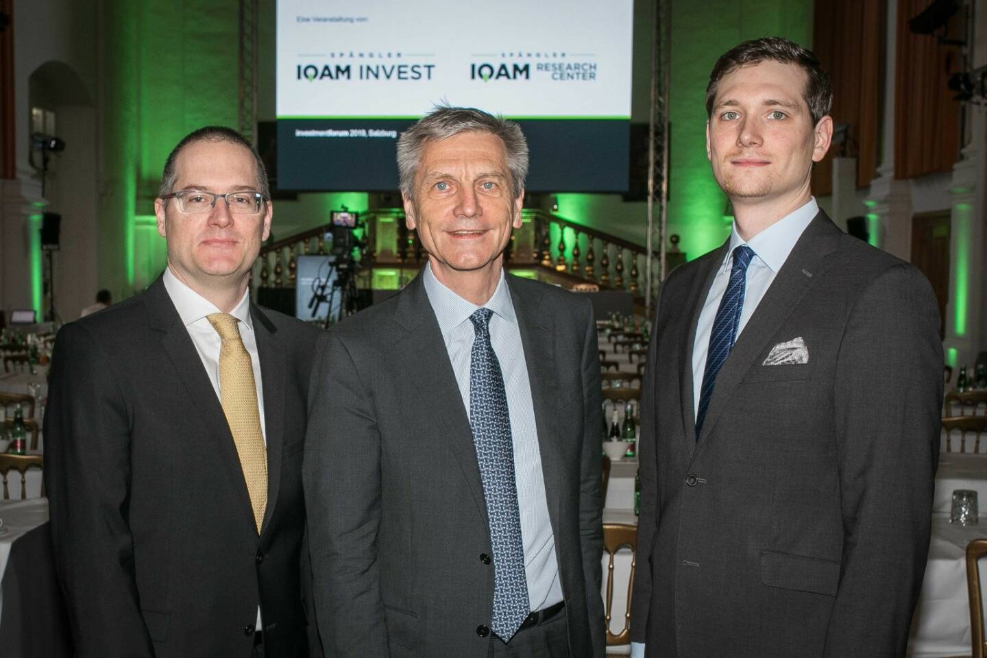 Spängler IQAM Investmentforum 2019 - Vorsprung durch Wissen im Faktor Investing: Michael Halling (Spängler IQAM Invest), Josef Zechner (Spängler IQAM Invest), Nils Hums (Gruppe Deutsche Börse), Credit: Spängler IQAM Invest