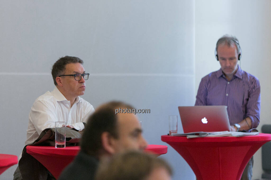 Alfred Reisenberger (Matejka & Partner), Christian Drastil  beim 5. Small Cap Day - Wiener Börse / C.I.R.A., © finanzmarktfoto.at/Martina Draper (20.06.2013) 