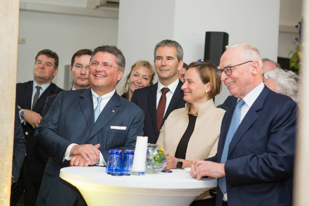 150 Jahre Porr an der Börse, CEO Karl-Heinz Strauss, Finanzminister Hartwig Löger, Credit: APA-Fotoservice (08.04.2019) 
