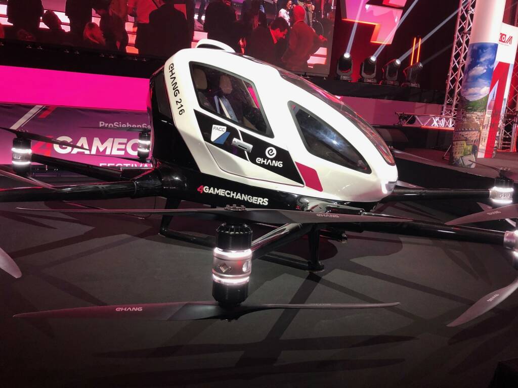 4GameChangers-Festival 2019: Flugtaxi von Ehang und FACC (09.04.2019) 