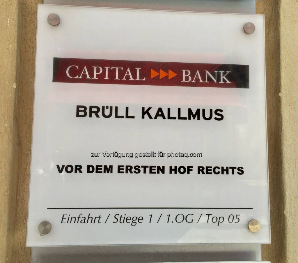 Bank Brüll Kallmus, Wallnerstraße, 17.4.19 (17.04.2019) 