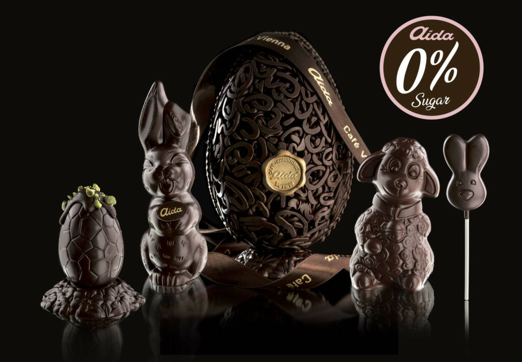 AÏDA präsentiert den 0% Zucker Schokolade-Osterhasen, Credit: Aida, © Aussender (18.04.2019) 