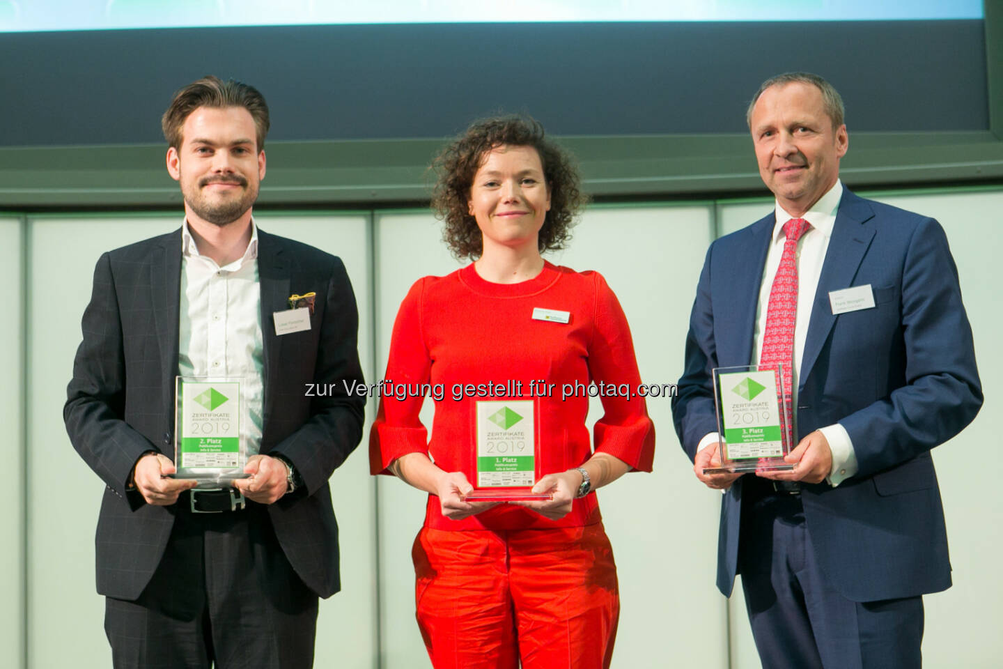 Zertifikate Award Austria 2019 - Publikumspreis (Marianne Kögel (RCB), Frank Weingarts (UniCredit onemarkets)