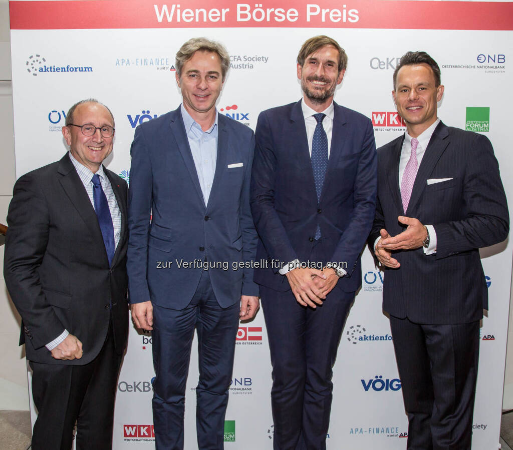 Ludwig Nießen (Wiener Börse), Christoph Moser (Weber & Co.), Christoph Boschan (Wiener Börse), © Wiener Börse AG/APA-Fotoservice (24.05.2019) 