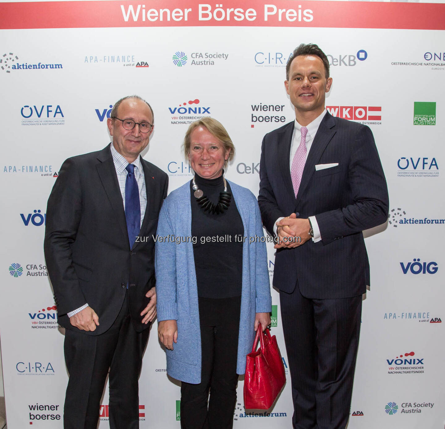 Ludwig Nießen (Wiener Börse), Heike Arbter (RCB), Christoph Boschan (Wiener Börse)