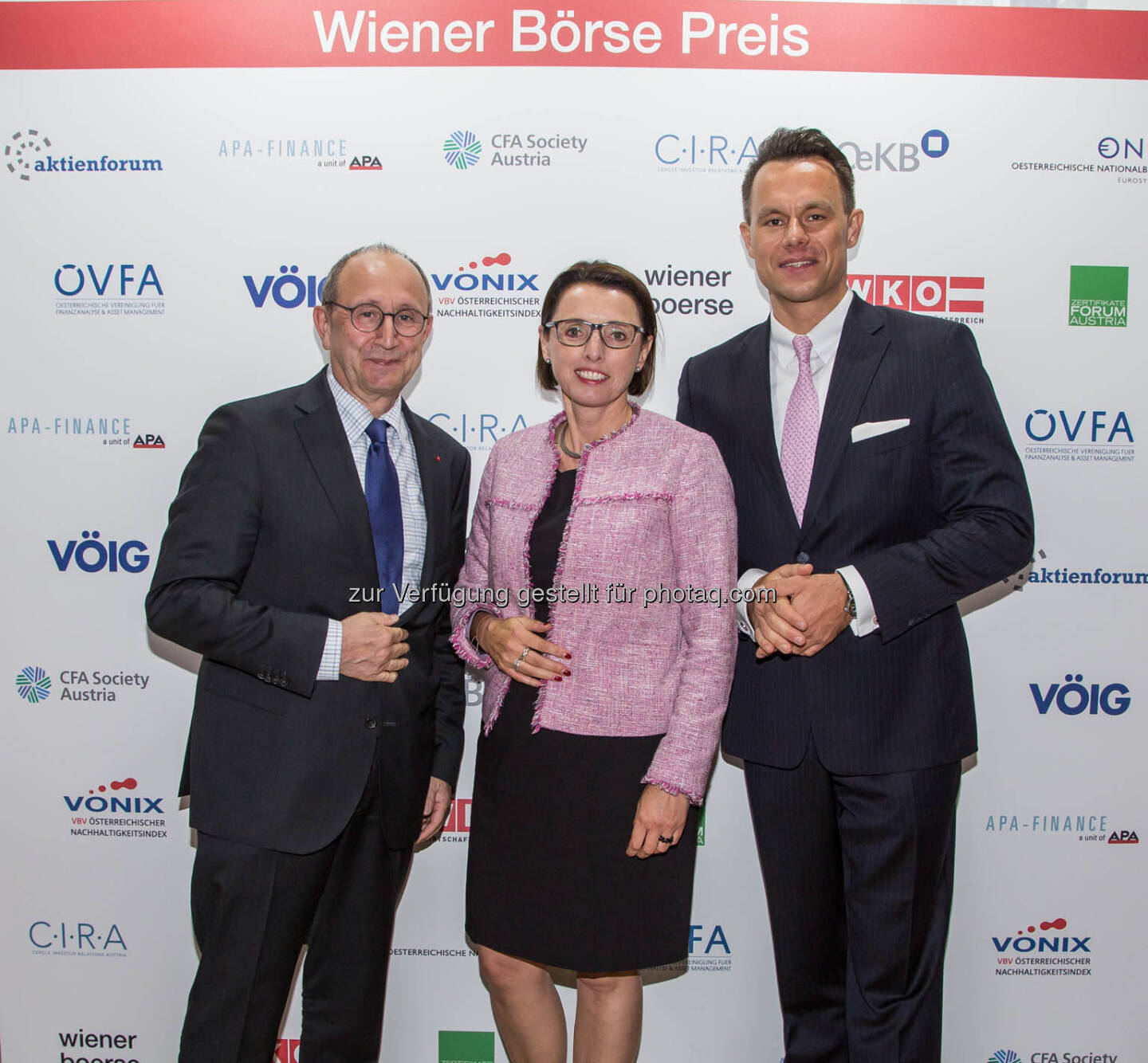 Ludwig Nießen (Wiener Börse), Waltraud Kaserer (Lenzing), Christoph Boschan (Wiener Börse)