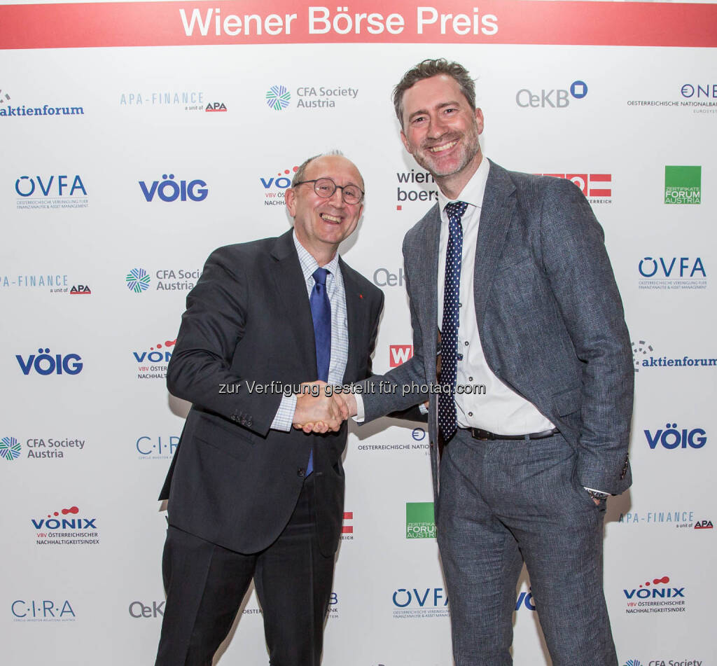 Ludwig Nießen (Wiener Börse), Martin Wenzl (Wiener Börse), © Wiener Börse AG/APA-Fotoservice (24.05.2019) 