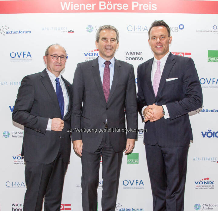 Ludwig Nießen (Wiener Börse), Hartwig Löger (Vizekanzler, Finanzminister), Christoph Boschan ...