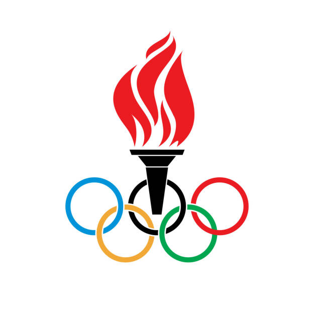 Olympia, Olympische Spiele, Ringe, Fackel - https://de.depositphotos.com/40590641/stock-illustration-olympic-symbols-torch-and-rings.html, © <a href=