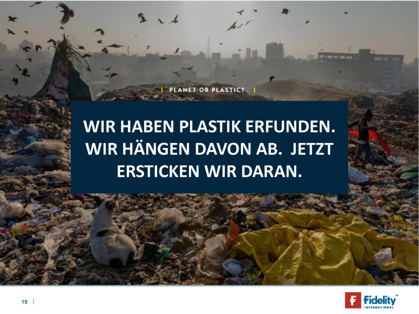 Fidelity - WIR HABEN PLASTIK ERFUNDEN. WIR HÄNGEN DAVON AB. JETZT ERSTICKEN WIR DARAN.