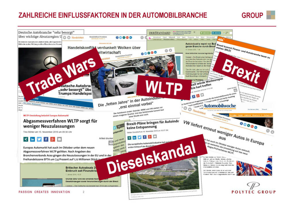 Polytec - ZAHLREICHE EINFLUSSFAKTOREN IN DER AUTOMOBILBRANCHE (29.05.2019) 