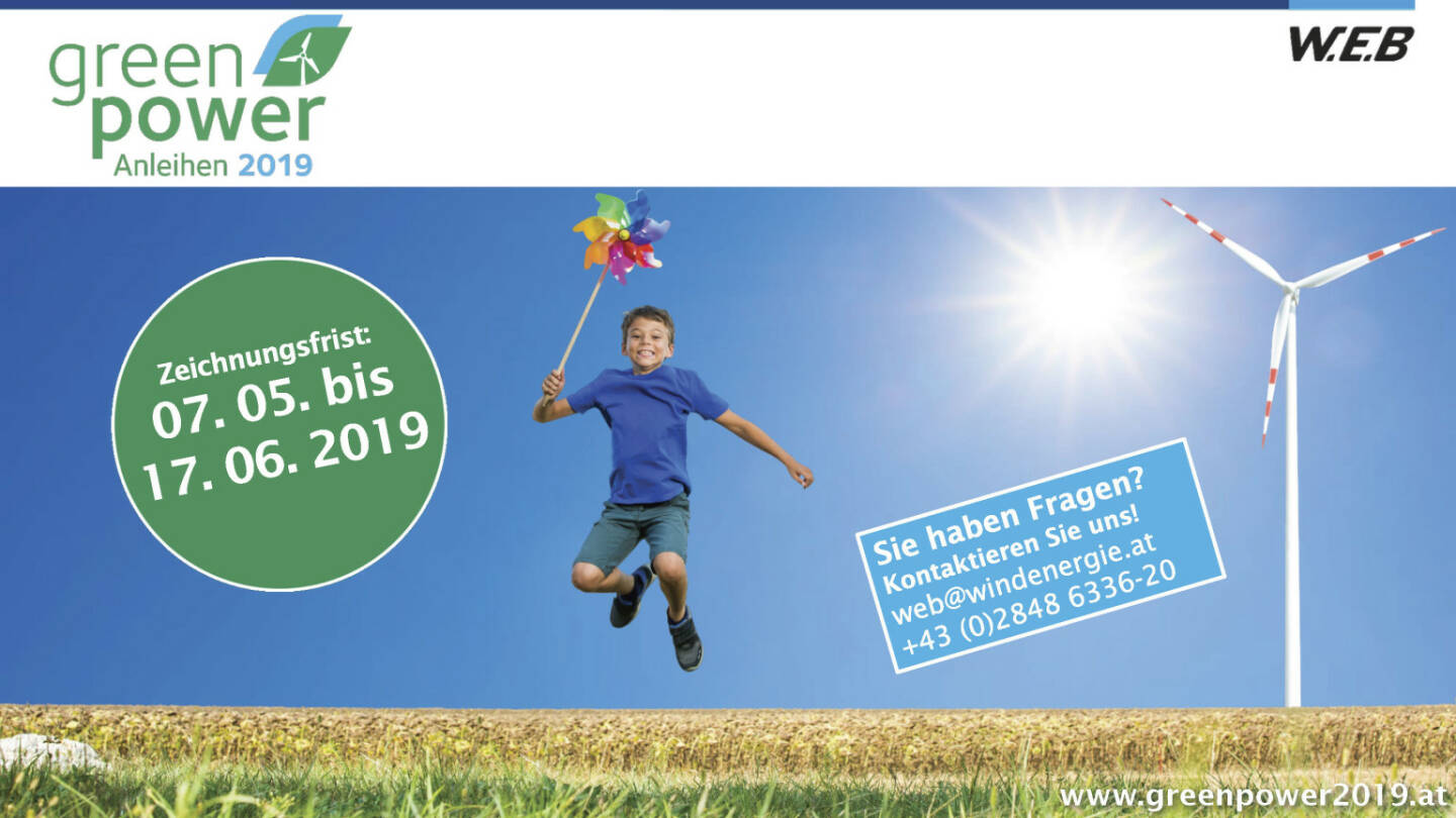 WEB Windenergie - Zeichnungsfrist: 07.05.-17.06.2019