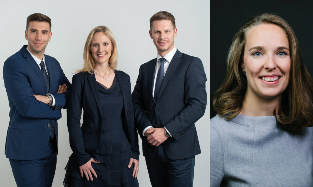 CORUM Asset Management wächst. Drei neue Köpfe im Wiener Team der französischen Vermögensverwaltungsgesellschaft. Das aktuelle CORUM Österreich Team v.l.n.r.: Head of Austria Christopher Kampner, MA, Katrin Kleinlercher, MSc, MSc, BA, Mag. Daniel Netzer, Mag. (FH) Eva Feichtinger; © fotografie | kenzian (26.06.2019) 