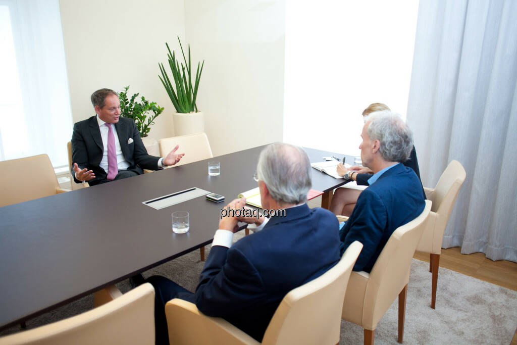 Robert Löw (LLB Österreich), Theresa Böhler (LLB Östereich), Christian Drastil (BSN), Manfred Waldenmair (be.public), © Michaela Mejta/photaq.com (18.07.2019) 