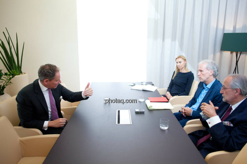 Robert Löw (LLB Österreich), Theresa Böhler (LLB Östereich), Christian Drastil (BSN), Manfred Waldenmair (be.public), © Michaela Mejta/photaq.com (18.07.2019) 