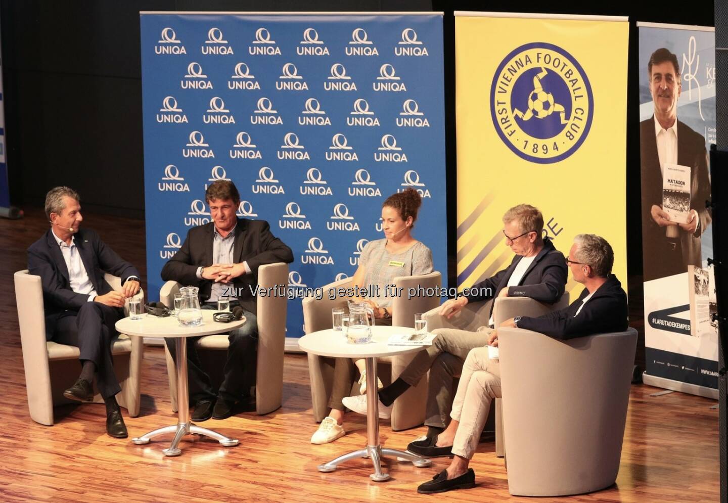 Uniqa Runde mit Mario Kempes, Peter Stöger, Nina Burger