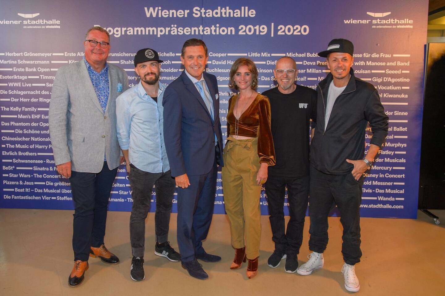 Wiener Stadthalle: Wiener Stadthalle: Start in die neue Saison 2019/20, Wolfgang Fischer, Michael Klimas, Peter Hanke; Carola Lindenbauer, Thomas D, Michi Beck; Programmpräsentation 2019/20, Wiener Stadthalle, Studio F; Fotocredit:Andreas Tischler / Vienna Press