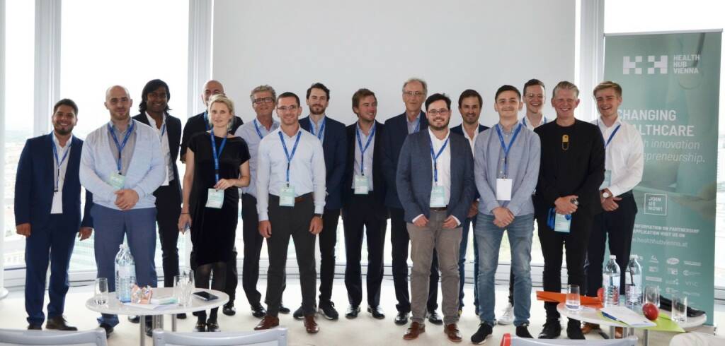 15 MedTech Startups im Finale des Health Hub Vienna Selection Boards; Die UNIQA Stiftung hat den HHV gemeinsam mit dem Universitären Gründerservice INiTS als Managing Partner ins Leben gerufen. Mittlerweile sind weitere internationale Partner wie zB Boehringer Ingelheim, Pfizer und Wolf Theiss an Bord. Foto: INiTS (18.09.2019) 