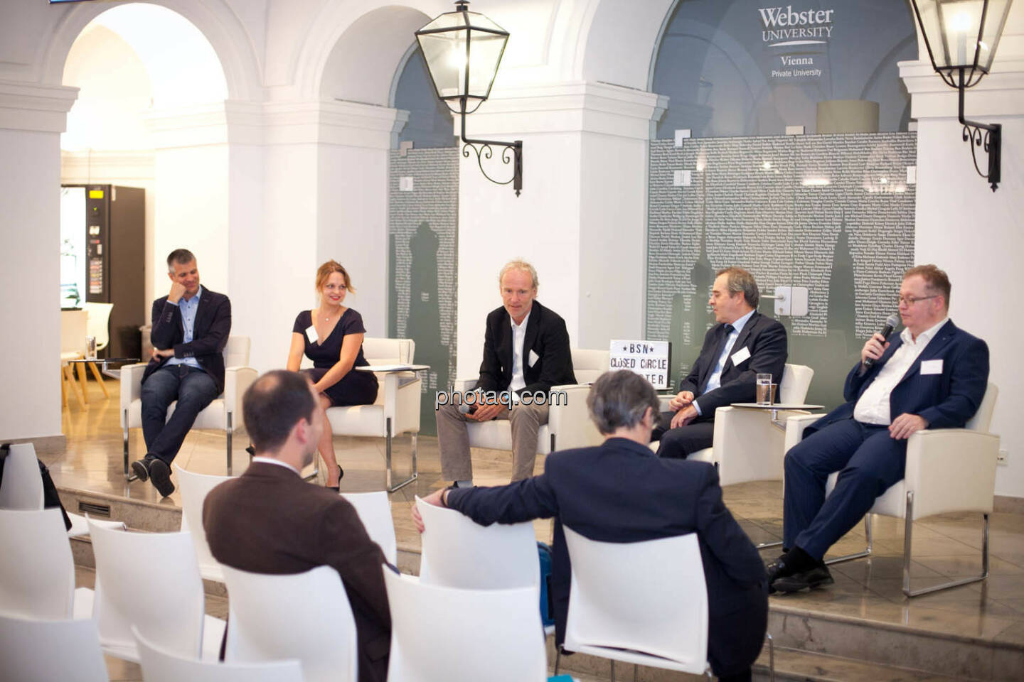 Closed Circle #1, Webster Vienna, Panel: Michael Eisler (startup300), Julia Özturk (NET New Energy), Christian Drastil (BSN), Wolfgang Matejka (Matejka & Partner), Gregor Rosinger (Rosinger Group)