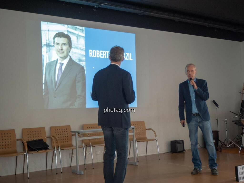 Direktor Franz Anreiter blickt auf Robert Zadrazil (Bank Austria), Christian Drastil (BSN) (01.10.2019) 