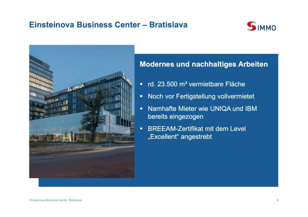 S Immo - Einsteinova Business Center ­ Bratislava (01.10.2019) 