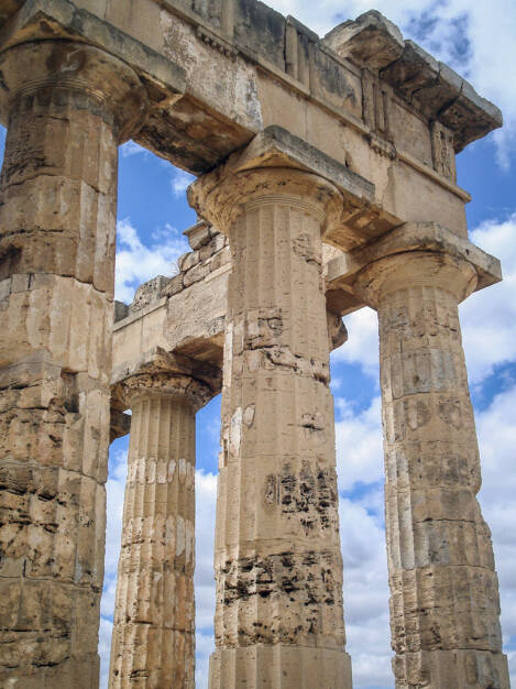 griechischer Tempel, Sizilien, Säulen, © Gabriele Hartweger (05.07.2013) 